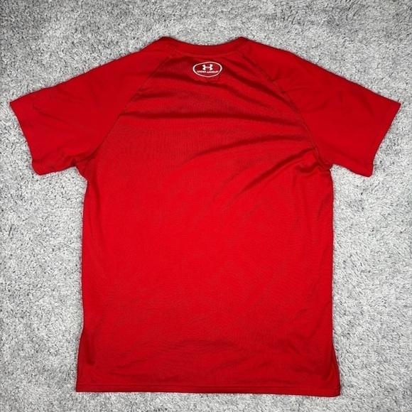 Under Armour Shirt Womens Small Crewneck Loose Activewear Gym Fitness Loose Red - Picture 4 of 5